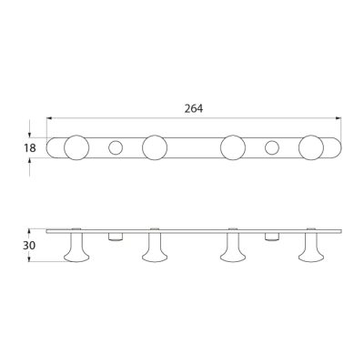 Крючок четверной IDDIS Leaf LEASB40I41 для ванной комнаты. Фото