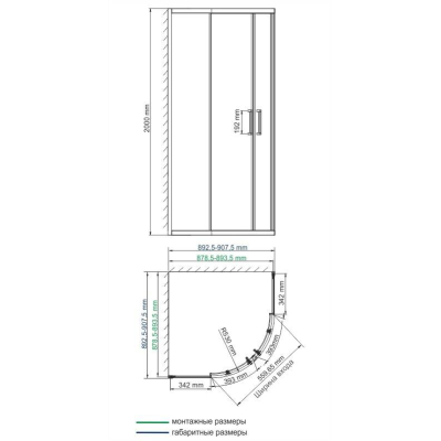 Душевой уголок WASSERKRAFT Main 41S01. Фото