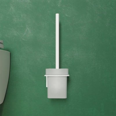 Ерш матовое стекло сплав металлов Slide белый матовый IDDIS SLIWTG0i47 для ванной комнаты. Фото