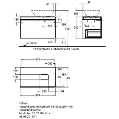 Тумба под раковину KERAMAG Citterio 835291000. Фото