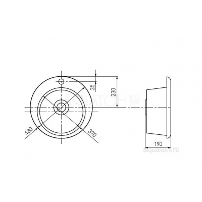 Мойка для кухни Акватон Иверия круглая шампань 1A711032IV290. Фото