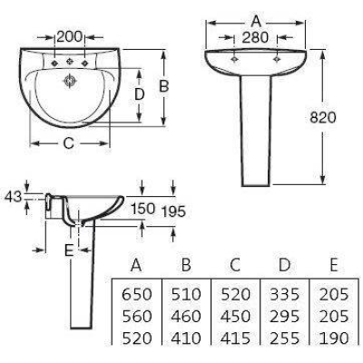 Раковина подвесная ROCA Victoria 56х46 32739300Y. Фото