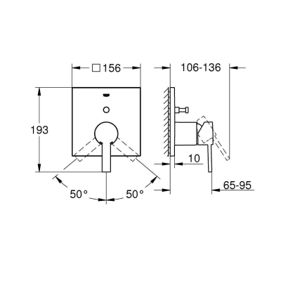 Смеситель для ванны GROHE 24070000 Allure, хром. Фото