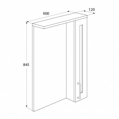 Шкаф зеркальный IDDIS Sena SEN6000i99. Фото