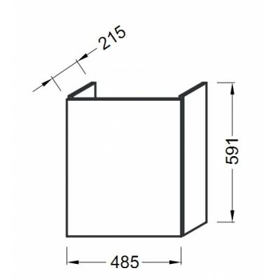 Тумба под раковину подвесная JACOB DELAFON Odeon Up 50 EB863RU-J5. Фото