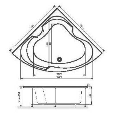 Ванна VAYER Iryda 150x150. Фото