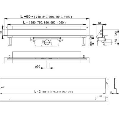 Дренажная система ALCAPLAST Spa TWIN APZ5-TWIN-850. Фото