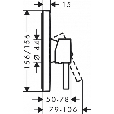 Finoris Смеситель для душа, однорычажный, скрытого монтажа 76615700, матовый белый. Фото