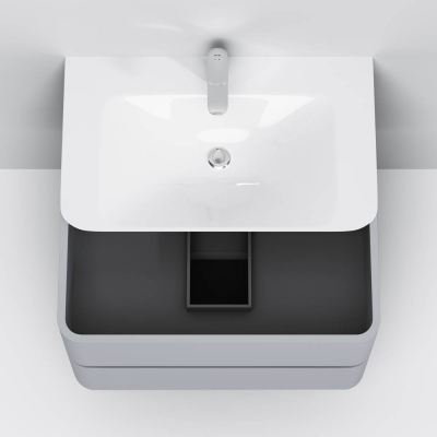 База под раковину подвесная 80 см, серый шелк AM.PM Sensation M30FHX0802FG. Фото