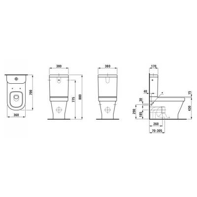 Унитаз напольный LAUFEN LB3 8.2468.4.000.000.1. Фото