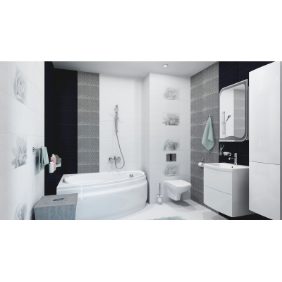 Unitile 010101003749 Плитка облицовочная Камелия 250х400 чёрный низ 02. Фото