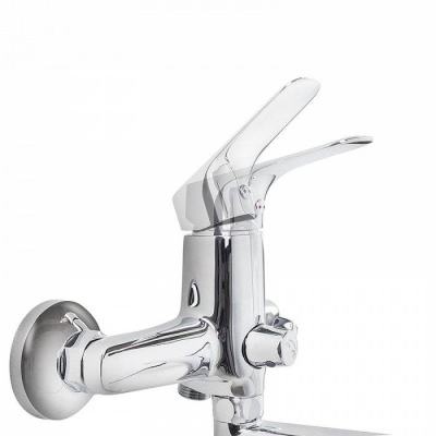 Смеситель для ванны с длинным изливом с керамическим дивертором Vinsente IDDIS VINSBL2i10WA. Фото