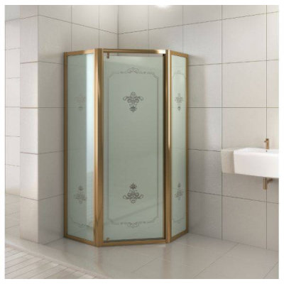 Душевой угол AFFETTO Calypso 90х90 матовое стекло бронза. Фото