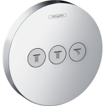 Запорный вентиль Hansgrohe ShowerSelect S для 3 потребителей 15745000 (внешняя часть). Фото