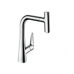 Кухонный смеситель однорычажный, 220, с вытяжным изливом, 1jet Hansgrohe 72822000, хром Кухонный смеситель однорычажный, 220, с вытяжным изливом, 1jet Hansgrohe 72822000, хром. Фото