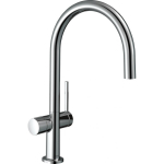 Кухонный смеситель однорычажный, 220, с запорным вентилем, 1jet Hansgrohe 72805000, хром Кухонный смеситель однорычажный, 220, с запорным вентилем, 1jet Hansgrohe 72805000, хром. Фото