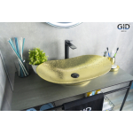 Раковина накладная GID Gd9811 65х37 53340 Золото. Фото