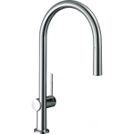 Кухонный смеситель однорычажный, 210, с вытяжным изливом, 1jet, sBox Hansgrohe 72803000, хром Кухонный смеситель однорычажный, 210, с вытяжным изливом, 1jet, sBox Hansgrohe 72803000, хром. Фото
