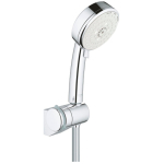 GROHE 27584002 Tempesta Cosmopolitan 100 Душевой набор III (круглый ручной душ, настенный держатель, шланг 1750 мм), 9,5 л/мин, хром GROHE 27584002 Tempesta Cosmopolitan 100 Душевой набор III (круглый ручной душ, настенный держатель, шланг 1750 мм), 9,5 л/мин, хром. Фото