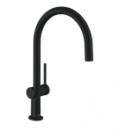 Кухонный смеситель однорычажный, 220, 1jet Hansgrohe 72804670, матовый черный Кухонный смеситель однорычажный, 220, 1jet Hansgrohe 72804670, матовый черный. Фото