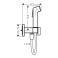 Гигиенический душ Hansgrohe E 1 jet EcoSmart+ со смесителем (внешняя часть), хром 29233000. Фото