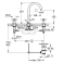 GROHE 20008AL3 Atrio New Смеситель двухвентильный для раковины на 3 отверстия, монтаж на бортик, крестобразная ручка, размер M. Фото